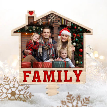 Personalized Family Photo Tree Topper - Christmas Gift Idea for Family