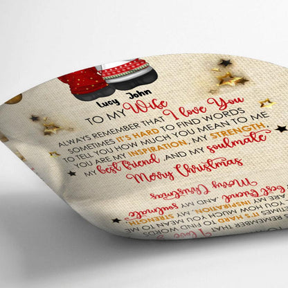 Personalized Couple Xmas Pillow Cover - Gift Idea For Couple - To My Wife/Girlfriend, Always Remember That I Love You