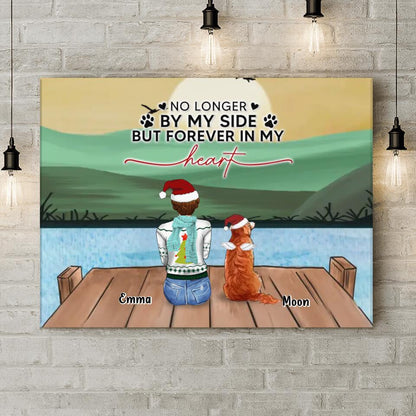 Personalized Pet Mom/Dad Canvas - Gift Idea For Dog/Cat Lovers - Up to 4 Pets - Best Friends Come Into Our Lives And Leave Paw Prints On Our Hearts