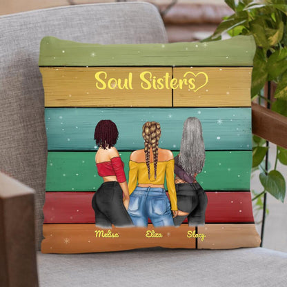 Personalized Best Friends Pillow Cover - Gift for BFFs - Up to 3 Girls