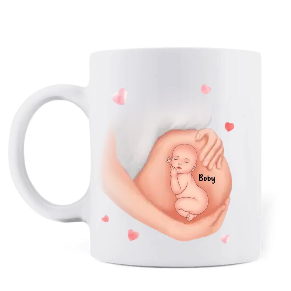 Personalized Baby Coffee Mug - Gift Idea For Pregnancy - Dear Mommy I'm The Luckiest Baby In The World