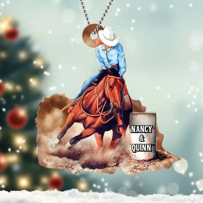 Personalized Riding Horse Acrylic Ornament - Gift Idea for Horse Lovers