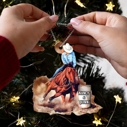 Personalized Riding Horse Acrylic Ornament - Gift Idea for Horse Lovers