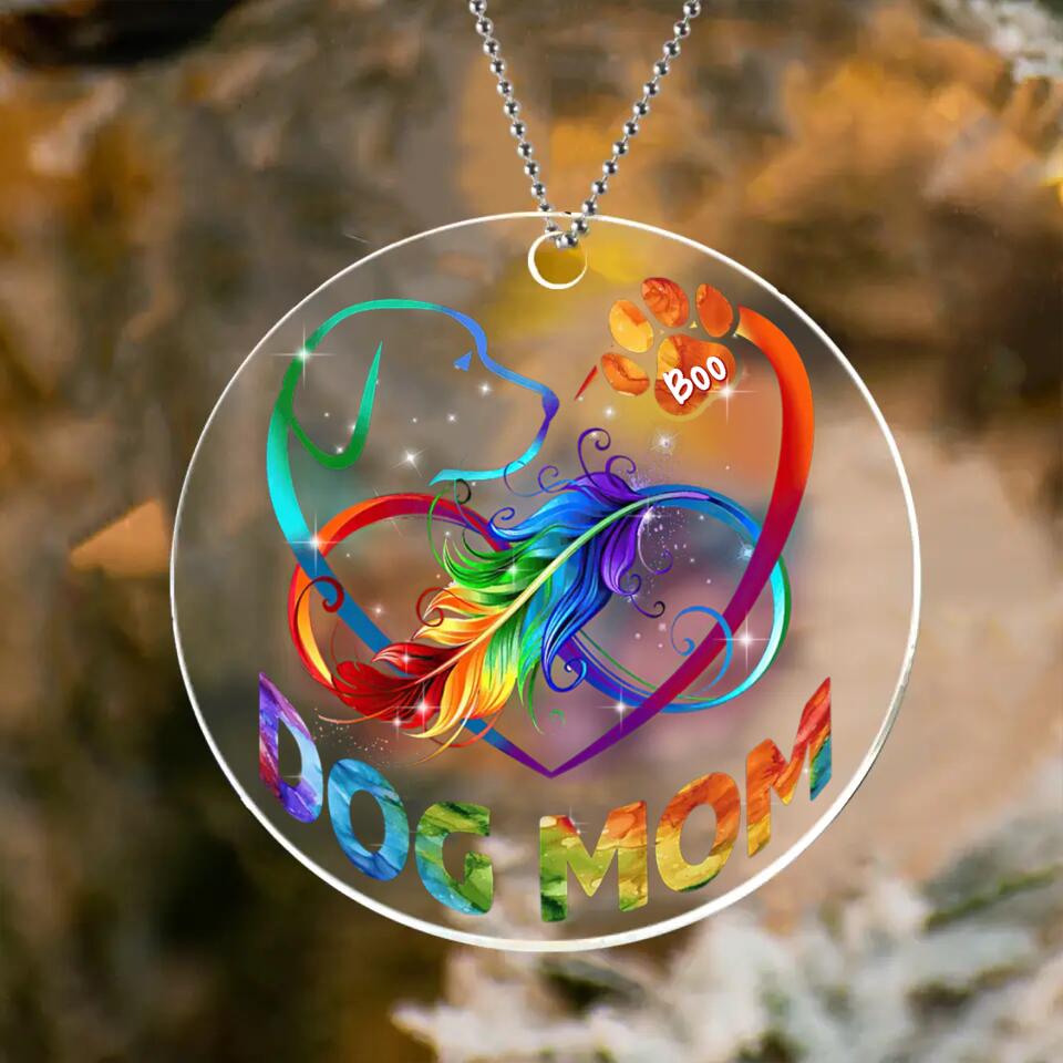 Personalized Dog Mom Acrylic Ornament - Up to 6 Dogs - Christmas Gift Idea For Dog Lovers