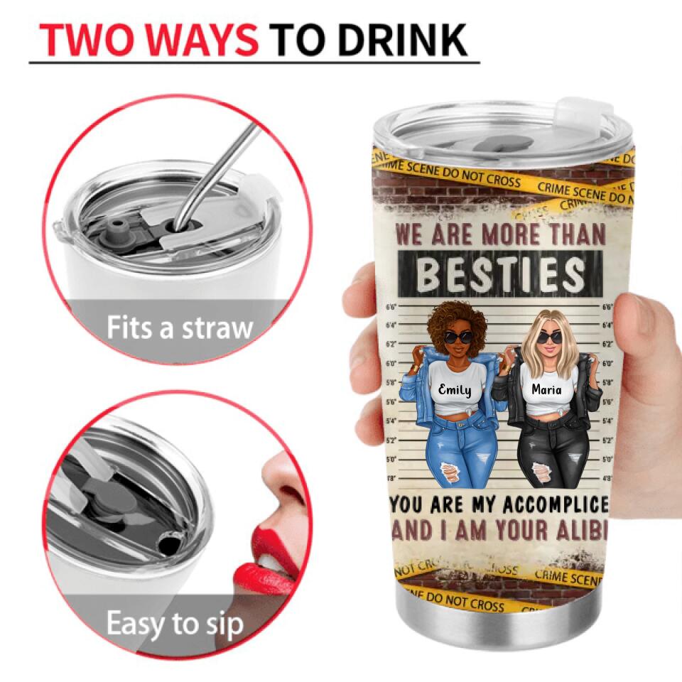 Personalized Friends Tumbler - Christmas Gift Idea For Friends - We're Not Sugar & Spice And Everything Nice We're Sage & Hood And Wish A Mufuka Would