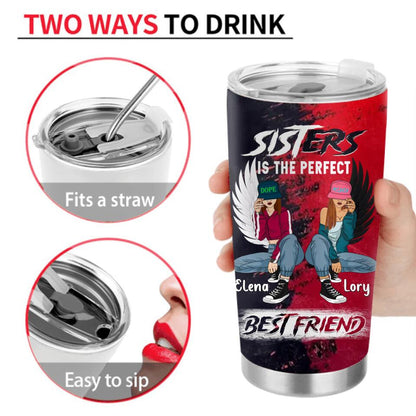 Personalized Besties Tumbler - Christmas Gift Idea For Besties/Sisters - Just Remember If We Get Caught You're Deaf And I Don't Speak English