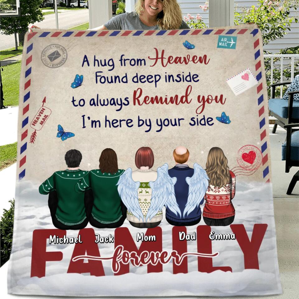 Personalized Memorial Family Pillow Cover/Fleece/Quilt Blanket - Up to 5 People - Memorial Gift For Family Members - A Letter From Heaven