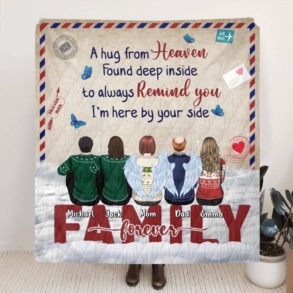 Personalized Memorial Family Pillow Cover/Fleece/Quilt Blanket - Up to 5 People - Memorial Gift For Family Members - A Letter From Heaven
