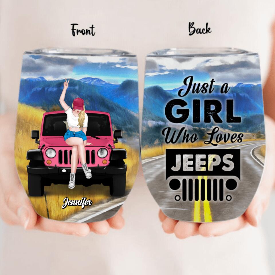 Personalized Off-road Wine Tumbler - Gift For Girl Friend, Off-road Lovers