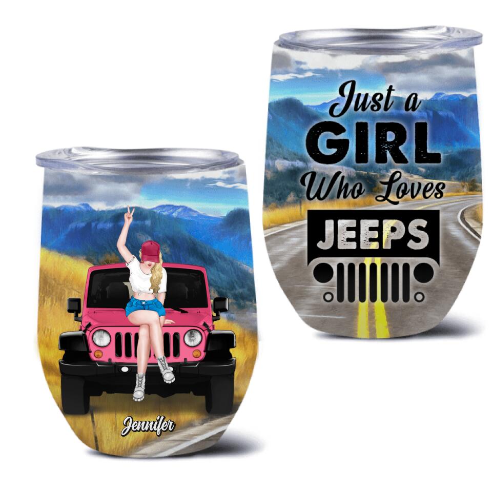 Personalized Off-road Wine Tumbler - Gift For Girl Friend, Off-road Lovers