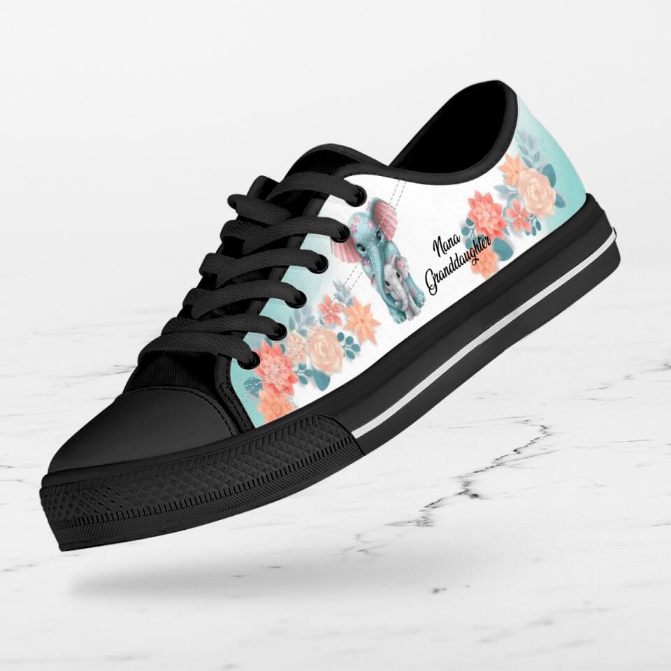 Personalized Grandma & Grandchild Sneakers - Gift Idea For Granddaughter/Grandson - Love From Gramma
