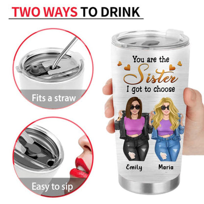 Personalized Best Friend Tumbler - Gift Idea For Best Friend - To My Unbiological Sister
