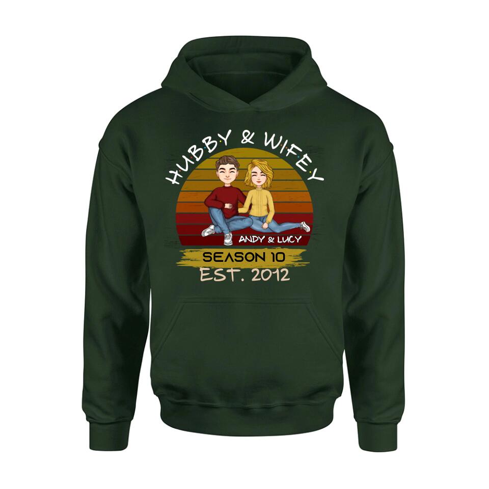 Personalized Couple Shirt - Gift Idea For Couple/Mother's Day Gift From Husband - Hubby & Wifey