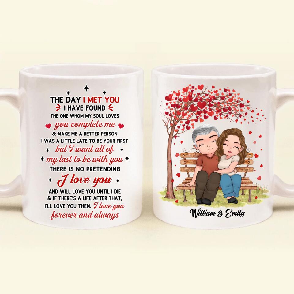 Personalized Couple Coffee Mug - Mother's Day Gift For Wife From Husband - The Day I Met You