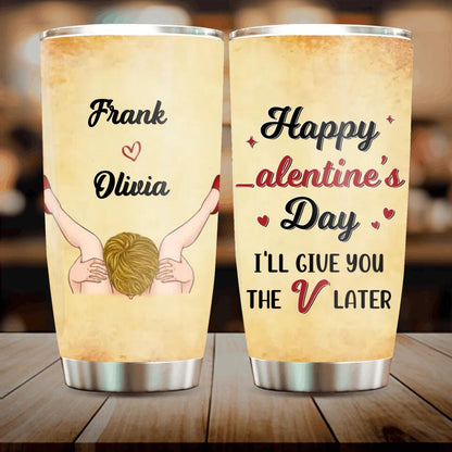 Personalized Couple Tumbler - Funny Valentine's Day Gift Idea For Him - Happy Valentine's Day