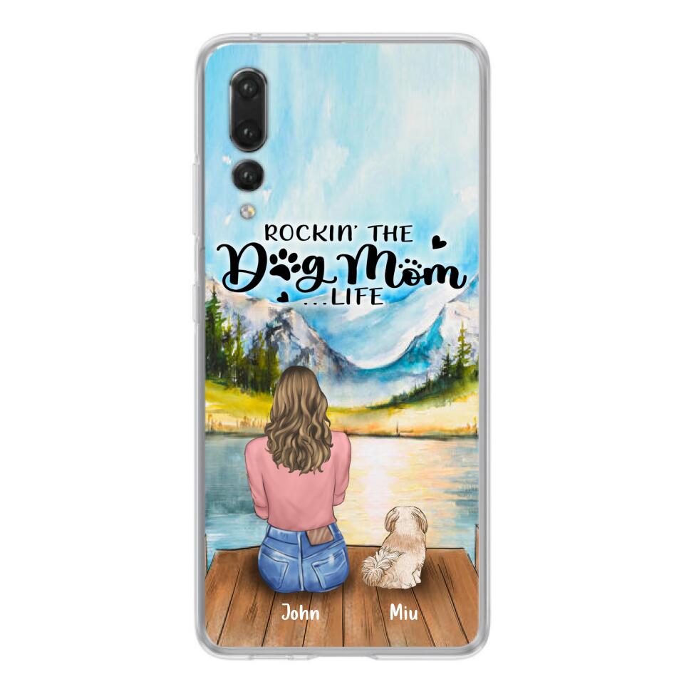 Personalized Dog Mom Phone Case - Gifts For Dog Lover With Up to 7 Dogs - Rockin' The Dog Mom Lifess