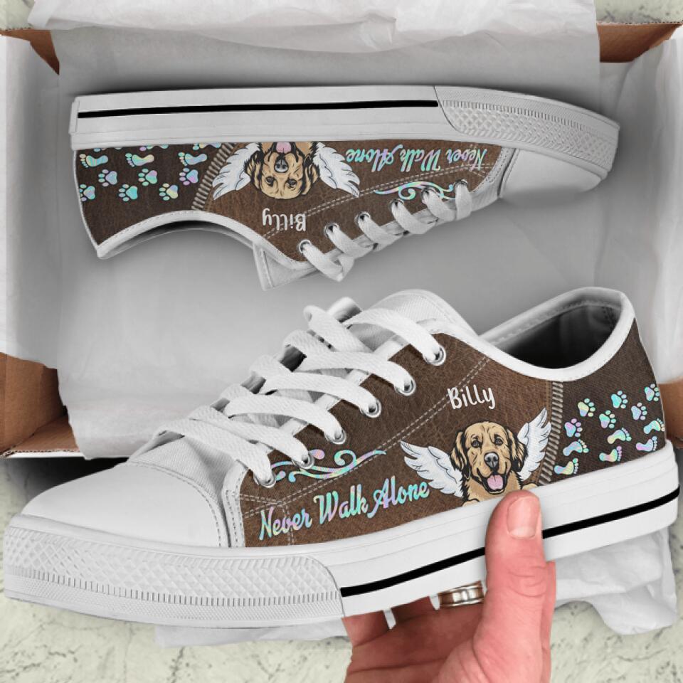 Personalized Never Walk Alone Dog Sneaker - Best Gift For Dog Lover