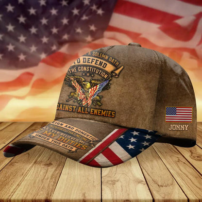Personalized Veteran Baseball Cap – Custom Military Hat, Birthday Gift for Veterans