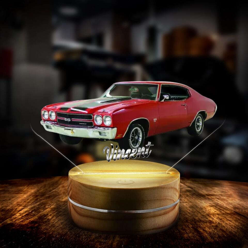 Personalized Car Led Light - Gift for Car Owner/Birthday - Acrylic Car Led Night Light