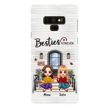 Custom Personalized Besties Sisters Front Porch Phone Case - Upto 5 Women - Gift Idea For Friends/ Besties/ Sisters - Besties Forever - Case For iPhone/ Samsung