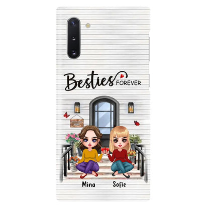 Custom Personalized Besties Sisters Front Porch Phone Case - Upto 5 Women - Gift Idea For Friends/ Besties/ Sisters - Besties Forever - Case For iPhone/ Samsung