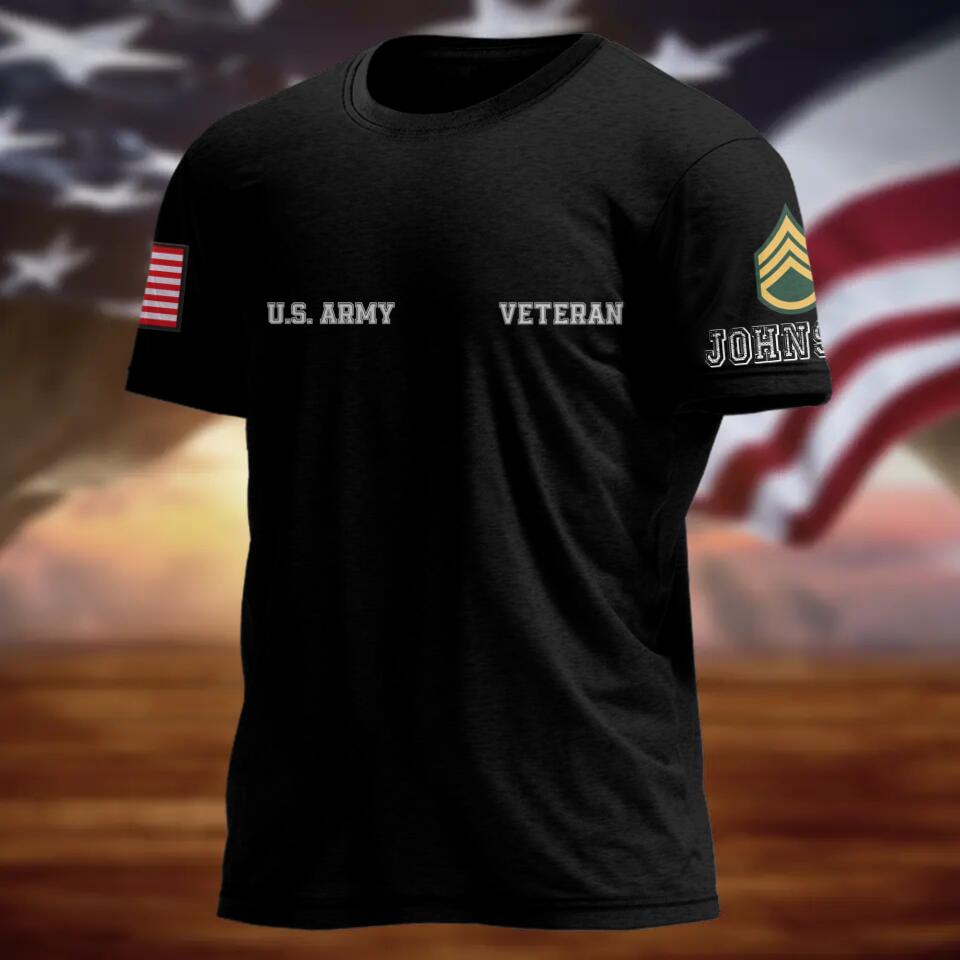 Personalized U.S Veteran T-shirt - Gift Idea For Veteran - HOOAH U.S.Army