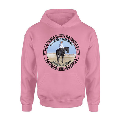 Personalized Horse Girl T-shirt/Long Sleeve/Sweatshirt/Hoodie - Gift Idea For Horse Lover - Never Underestimate The Power Of A Girl Who Has Partnered With A 1200 Pound Free Spirit