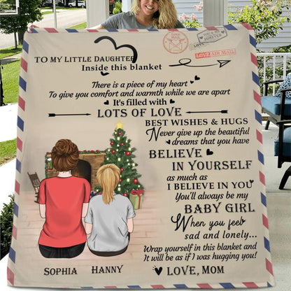 Personalized Letter Quilt/Fleece Blanket - Gift for Little Girl/Daughter