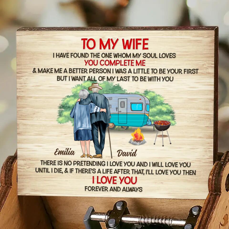 Personalized Old Couple Music Box - Mother's Day/Anniversary Gift Idea From Husband - To My Wife