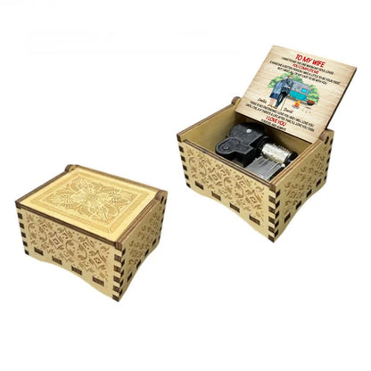 Personalized Old Couple Music Box - Mother's Day/Anniversary Gift Idea From Husband - To My Wife