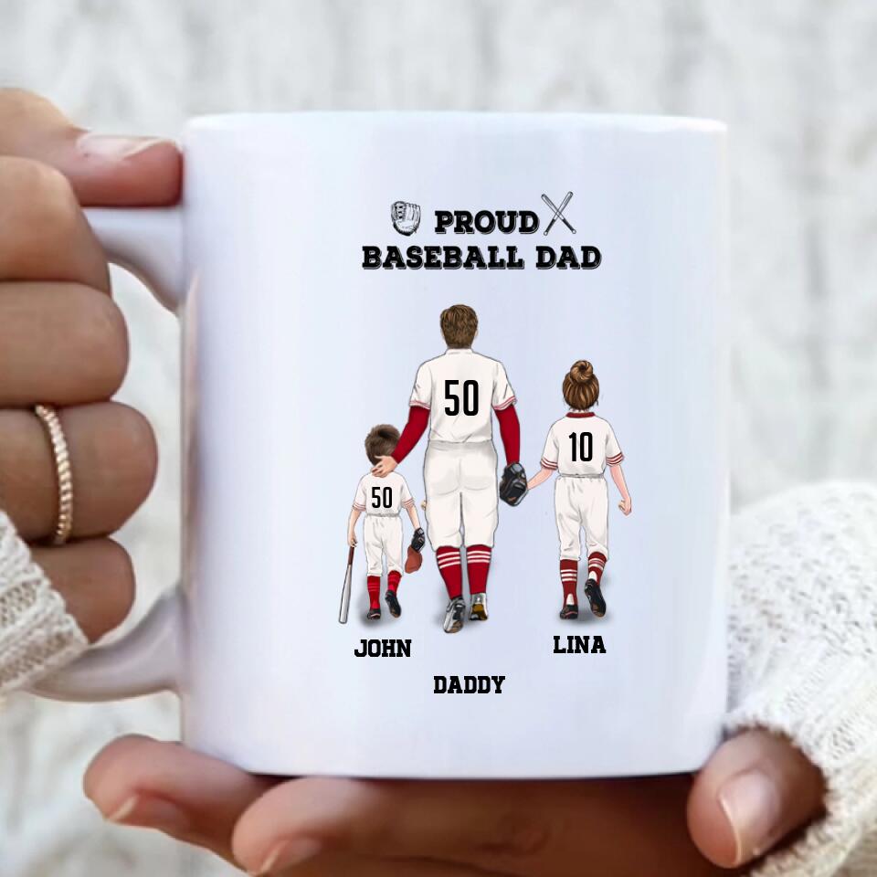 Personalized Baseball Coffee Mug - Gift For Father & Kids Baseball Players Mug