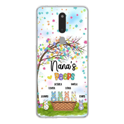 Personalized Nana's Peeps Phone Case - Gift Idea For Easter Day - Up to 6 Bunnies - Nana's Peeps - Cases For Oppo, Xiaomi & Huawei