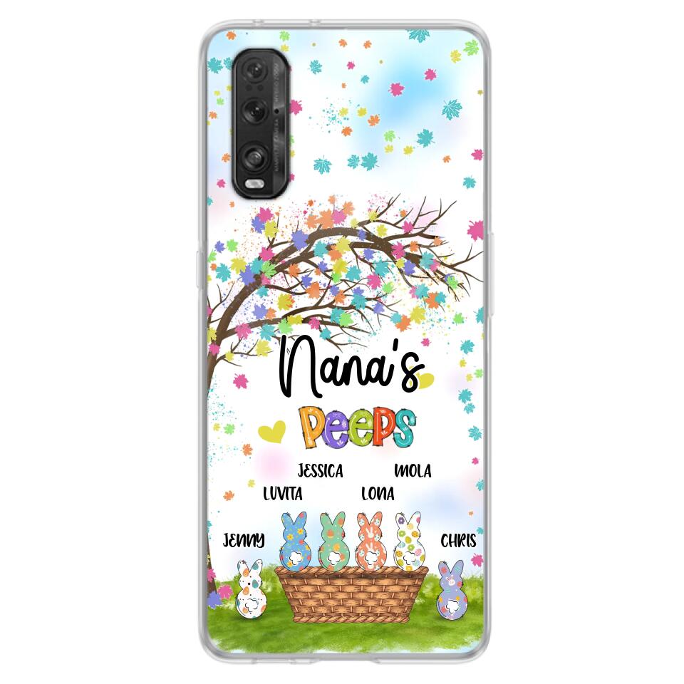 Personalized Nana's Peeps Phone Case - Gift Idea For Easter Day - Up to 6 Bunnies - Nana's Peeps - Cases For Oppo, Xiaomi & Huawei