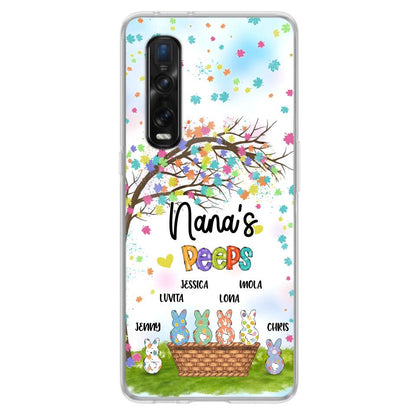 Personalized Nana's Peeps Phone Case - Gift Idea For Easter Day - Up to 6 Bunnies - Nana's Peeps - Cases For Oppo, Xiaomi & Huawei