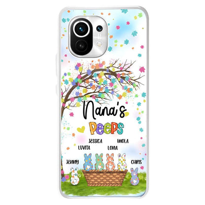 Personalized Nana's Peeps Phone Case - Gift Idea For Easter Day - Up to 6 Bunnies - Nana's Peeps - Cases For Oppo, Xiaomi & Huawei