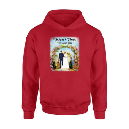 Personalized Wedding T-shirt - Wedding Gift For Couple - Up to 4 Dogs