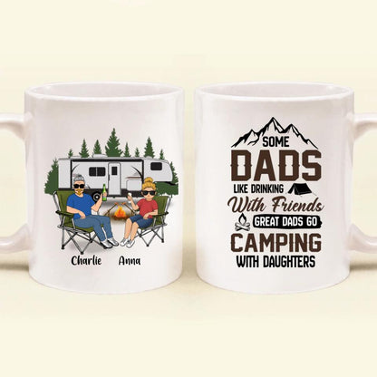 Personalized Dad & Daughter Mug - Gift Idea For Father's Day - Great Dads Go Camping With Daughters