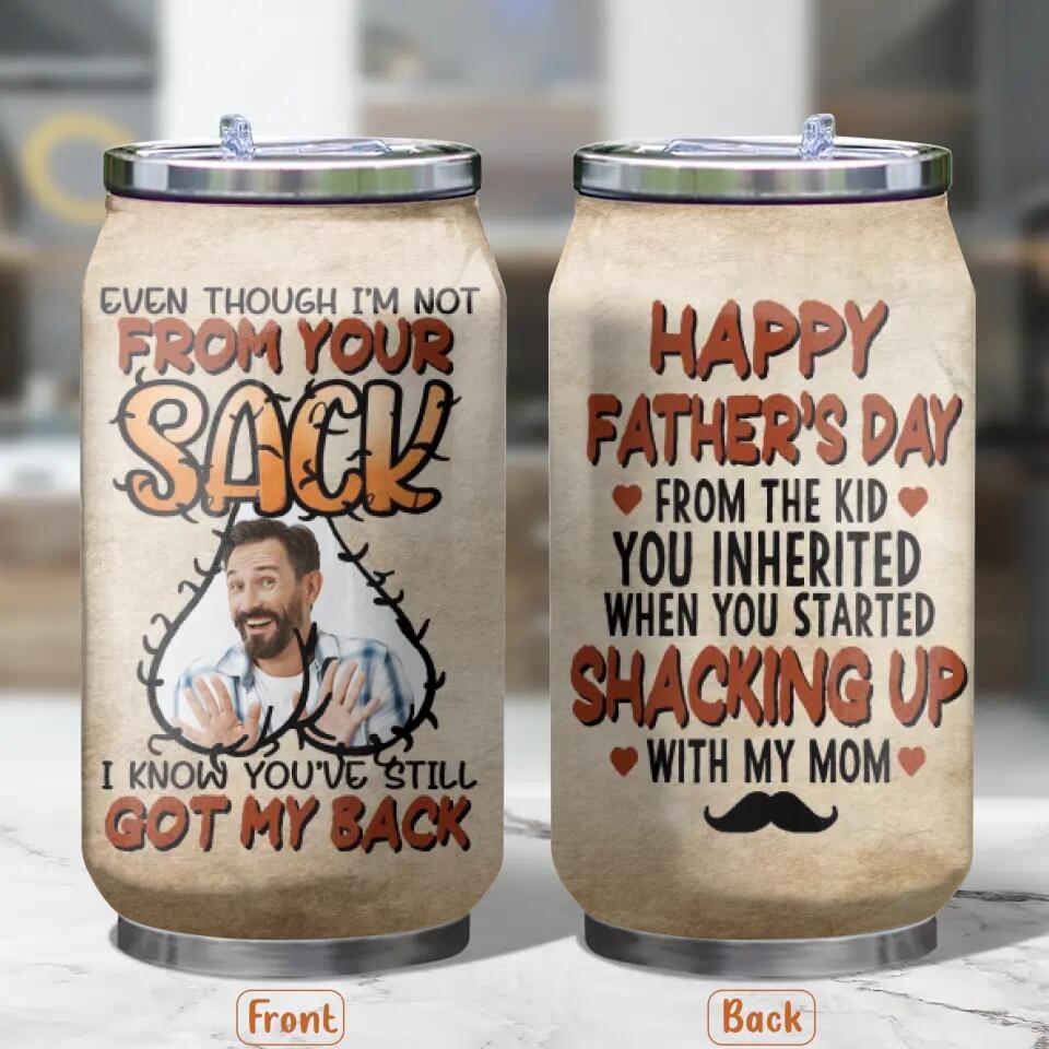 Personalized Upload Photo Soda Can Tumbler - Father's Day Gift Idea For Step Father