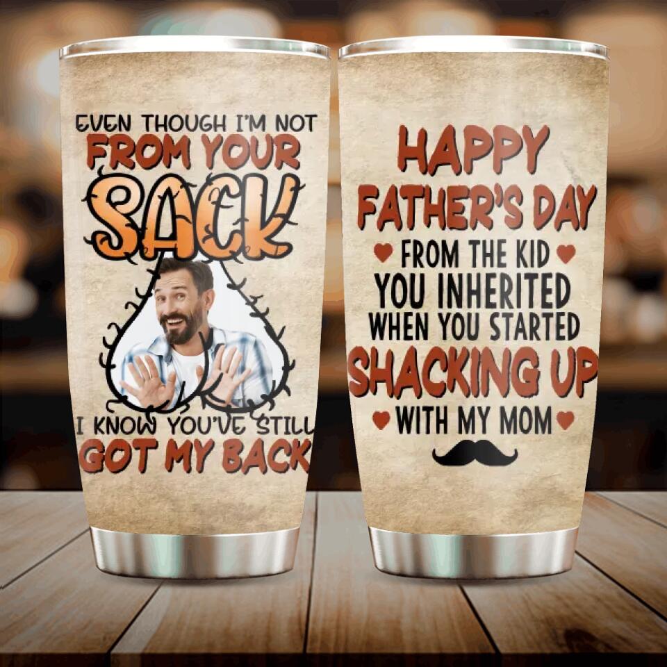 Personalized Upload Photo Tumbler - Father's Day Gift Idea For Step Father
