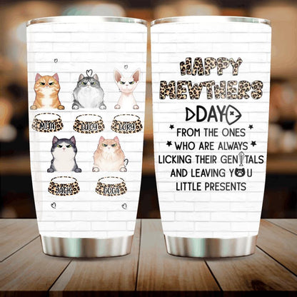 Personalized Cats Tumbler - Up to 5 Cats - Gift Idea For Cat Lovers - Happy Mewthers Day