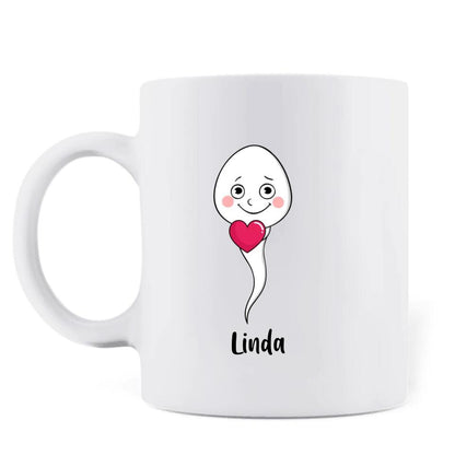 Personalized Sperms  Mug - Gift Idea From Kids to Father/For Father's Day - Up to 7 Sperms - I Used To Live In Your Balls