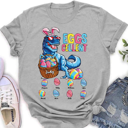 Personalized Dinosaur Eggs Cellent T-shirt/Long Sleeve/Sweatshirt/Hoodie - Gift Idea For Easter Day - Up to 8 Eggs - Dinosaur Eggs Cellent Easter