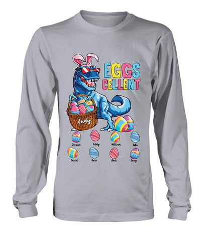 Personalized Dinosaur Eggs Cellent T-shirt/Long Sleeve/Sweatshirt/Hoodie - Gift Idea For Easter Day - Up to 8 Eggs - Dinosaur Eggs Cellent Easter