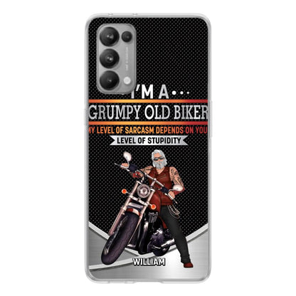 Custom Personalized Old Biker Phone Case - Father's Day Gift Idea for Biker - I'm A Grumpy Old Biker - Case for Xiaomi/Huawei/Oppo