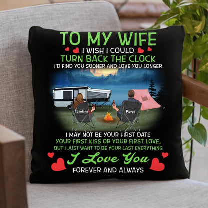 Personalized Camping Couple Pillow Cover/Fleece Blanket/Quilt - Gift Idea For Couple/Camping Lover - I Love You Forever And Always