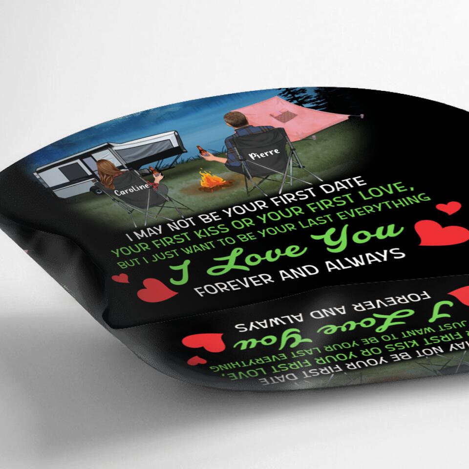 Personalized Camping Couple Pillow Cover/Fleece Blanket/Quilt - Gift Idea For Couple/Camping Lover - I Love You Forever And Always