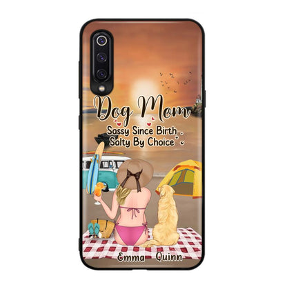 Personalized Dog Mom Phone Case - Up to 4 Dogs - Mother's Day Gift Idea for Dog Lovers - Dog Mom Sassy Since Birth Salty By Choice - Case for Xiaomi/Huawei/Oppo