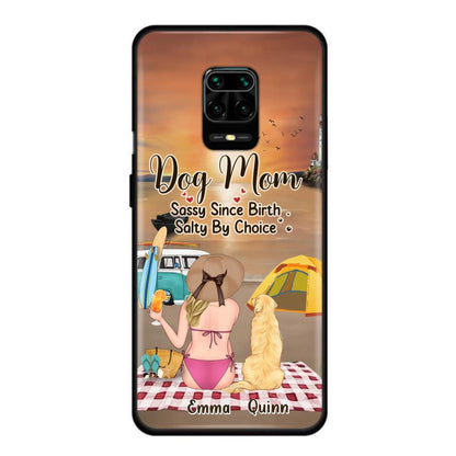 Personalized Dog Mom Phone Case - Up to 4 Dogs - Mother's Day Gift Idea for Dog Lovers - Dog Mom Sassy Since Birth Salty By Choice - Case for Xiaomi/Huawei/Oppo