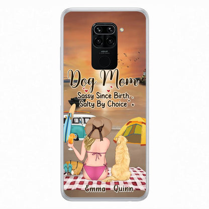 Personalized Dog Mom Phone Case - Up to 4 Dogs - Mother's Day Gift Idea for Dog Lovers - Dog Mom Sassy Since Birth Salty By Choice - Case for Xiaomi/Huawei/Oppo