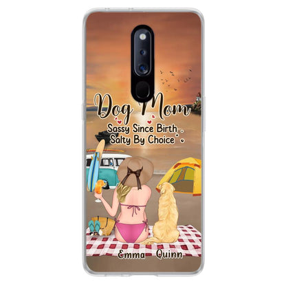 Personalized Dog Mom Phone Case - Up to 4 Dogs - Mother's Day Gift Idea for Dog Lovers - Dog Mom Sassy Since Birth Salty By Choice - Case for Xiaomi/Huawei/Oppo